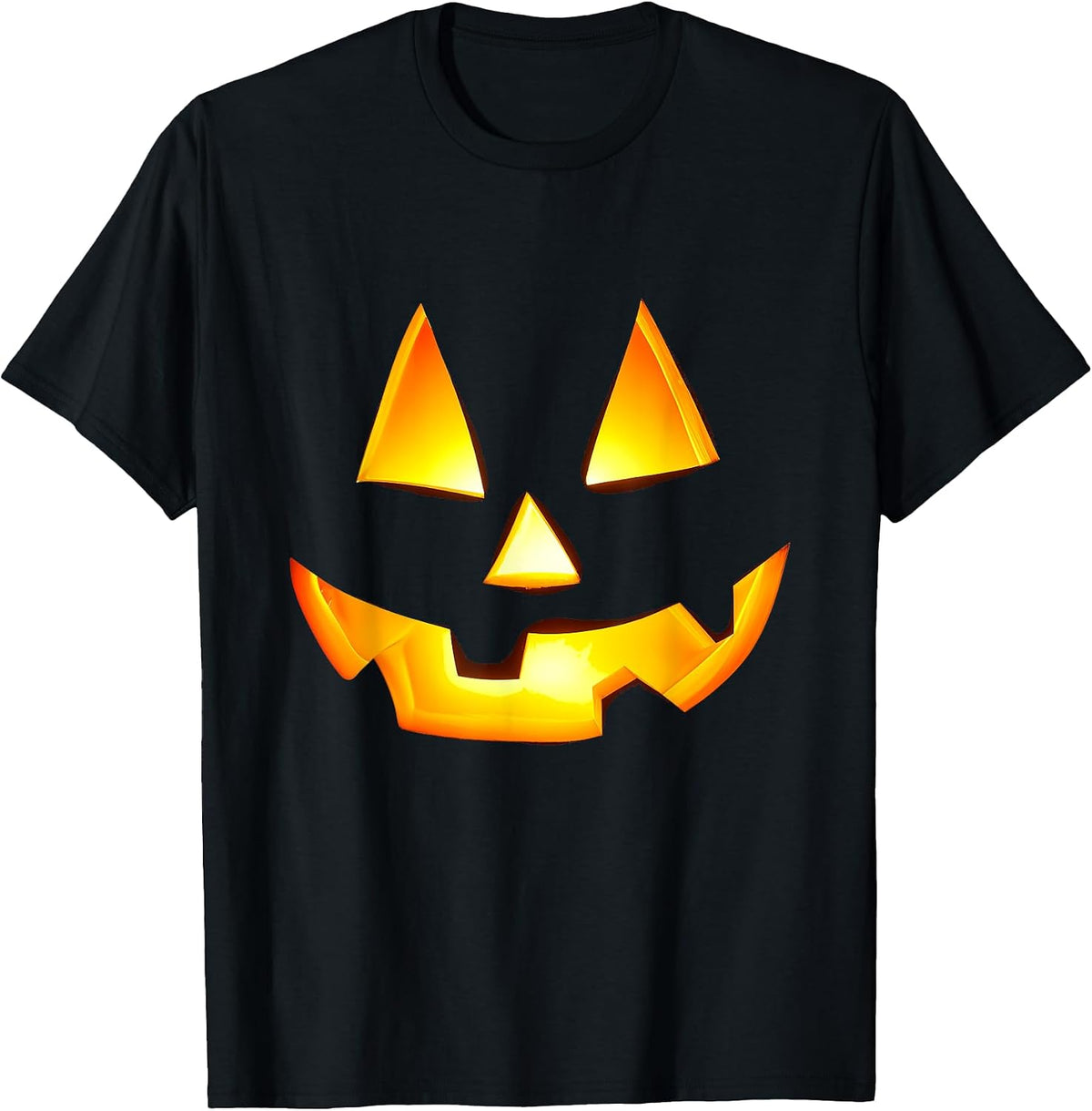 Pumpkin Face Jack O Lantern Halloween Costume Orange T-Shirt