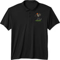 Funny Skeleton Golfer Swing Spooky Halloween Golf Lover Performance Polo Shirt