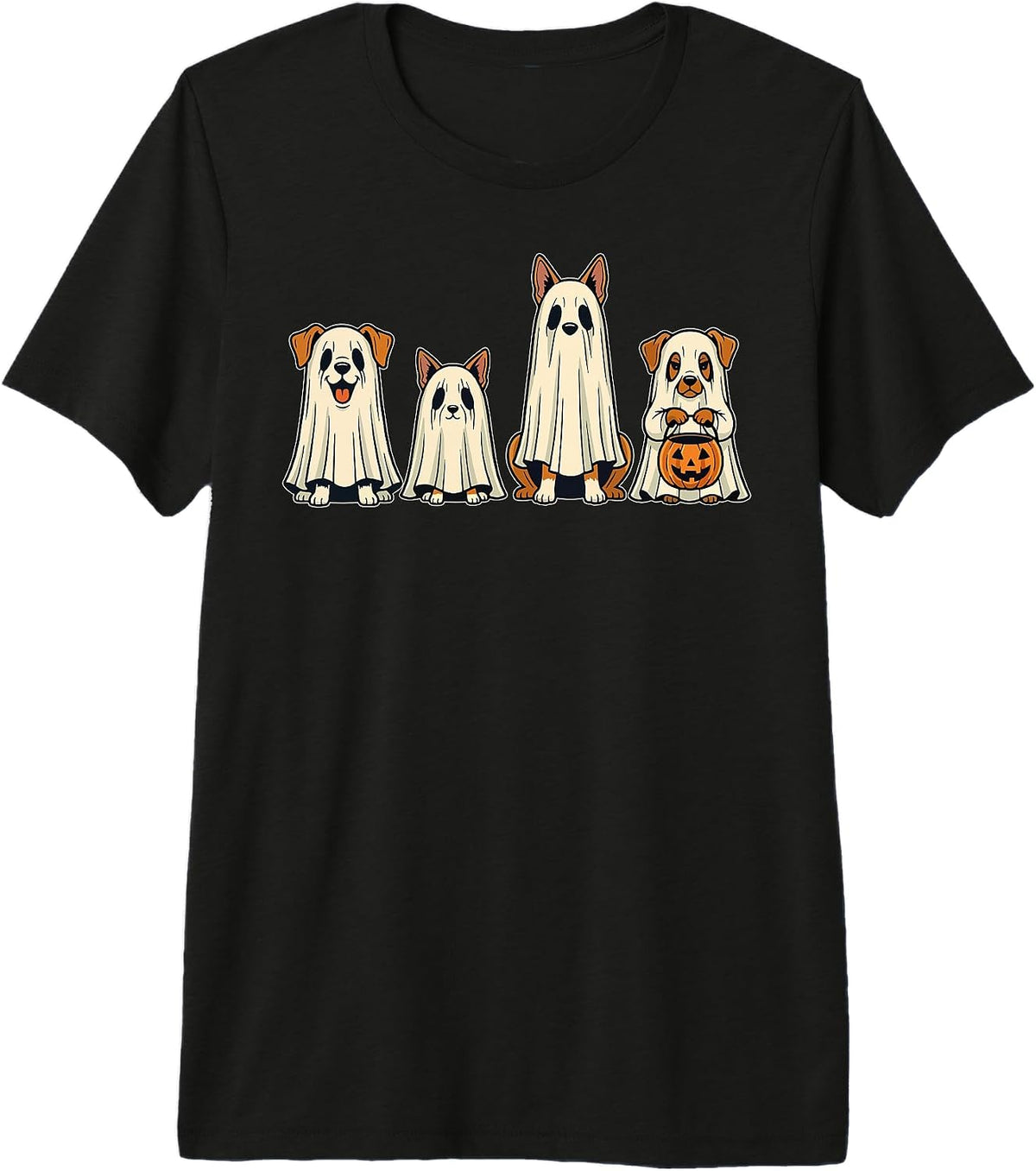 Dog Ghost Halloween Premium Tri-Blend T-Shirt