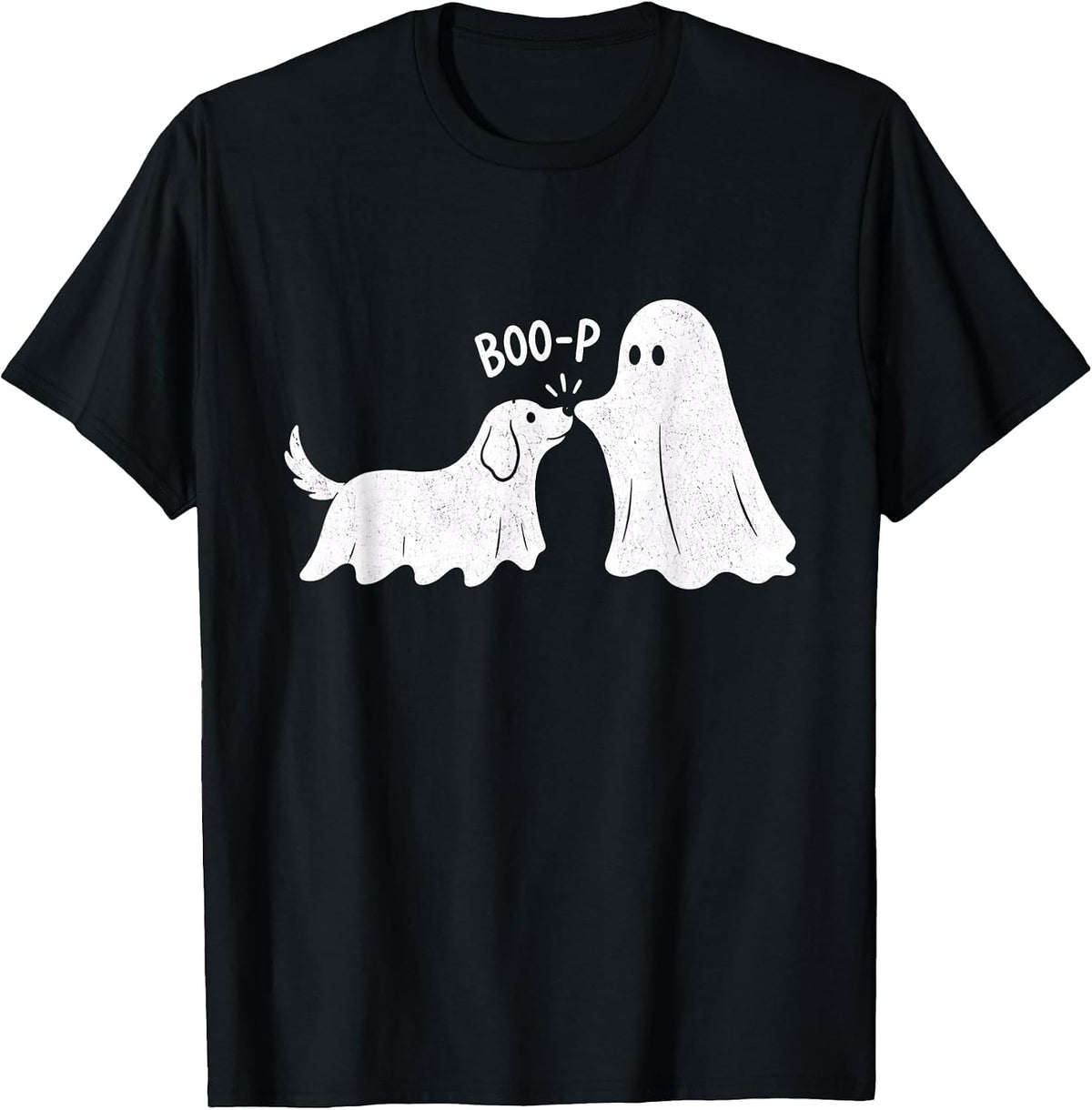 Funny Boo-P Ghost Dog Halloween Cute Spooky Dog Lover T-Shirt