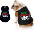 Merry Christmas Dog Shirt - Machine Washable, Fits Small to Large Dogs, XXS-2-4 lbs