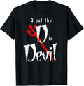 I Put D in Devil Halloween Matching Couple Boyfriend T-Shirt