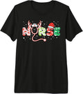 Nurse Christmas Stethoscope Nurses Xmas Women Premium Tri-Blend T-Shirt