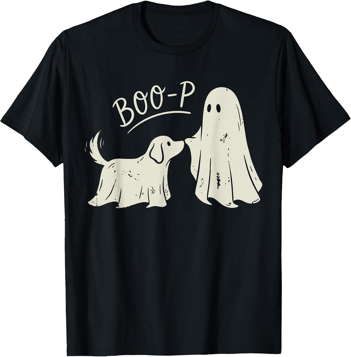 Halloween Boop Ghost Dog Spooky Season Dog Lover T-Shirt