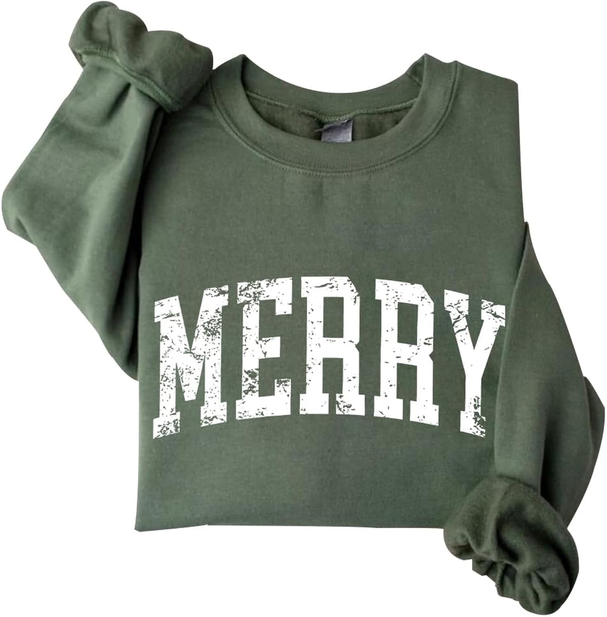 Retro Merry Sweatshirt Christmas Tree Sweatshirt For Women