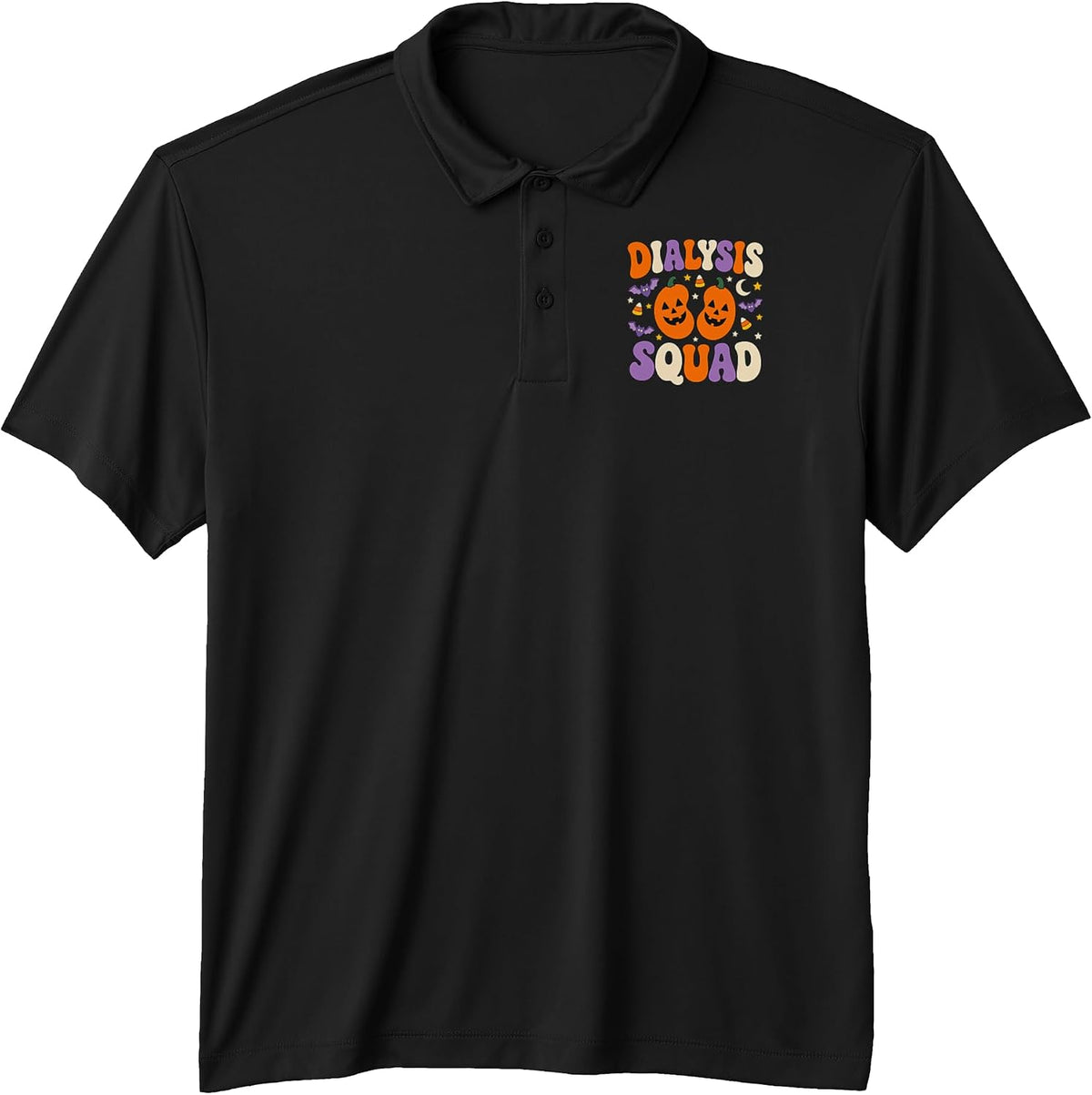 Halloween Dialysis Squad Kidney Pumpkins Retro Dialysis Tech Performance Polo Shirt