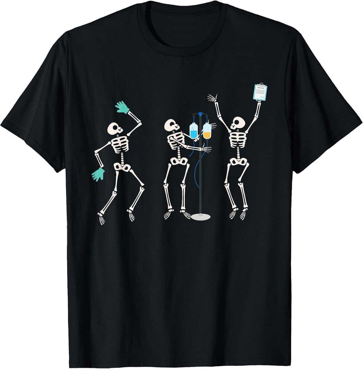 Medical Skeleton Dance Funny Healthcare Halloween Doctor Tee T-Shirt