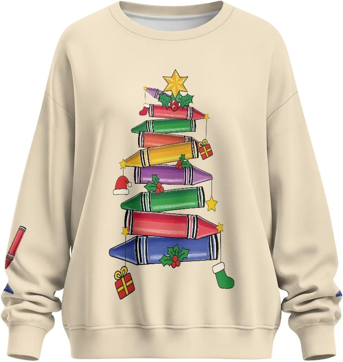 Sweatshirt for Women Oversized Crewneck Sweatshirts with Pockets