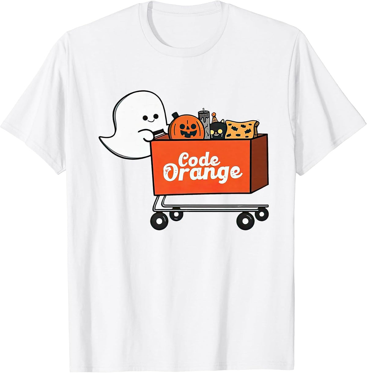 Funny Halloween Ghost Shopping Code Orange