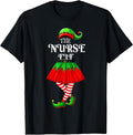 Family Christmas Matching Pajamas The Nurse Elf Xmas T-Shirt
