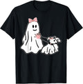 Funny Ghost Walking Dog Spooky Halloween