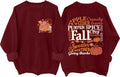 Fall Vibes Sweatshirt Funny Autumn Fallen leaves Pumpkin Halloween Hoodie