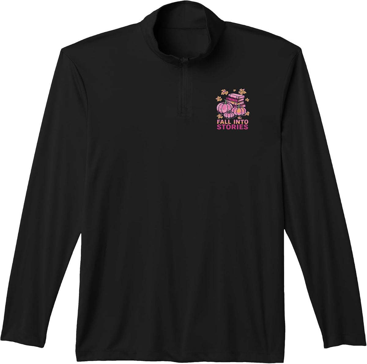 Bookcore Coquette Pinkoween Design Fall Into Stories Books Performance Quarter-Zip Top