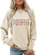 Positive Mind Vibes Life Sweatshirt,Inspirational Quote Shirt Women Crewneck Motivational Fall Winter Pullover Tops