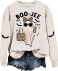 Coquette Leopard Ghost Coffee Boo-Jee Sweatshirt Halloween Boo Jee ghost sweatshirts