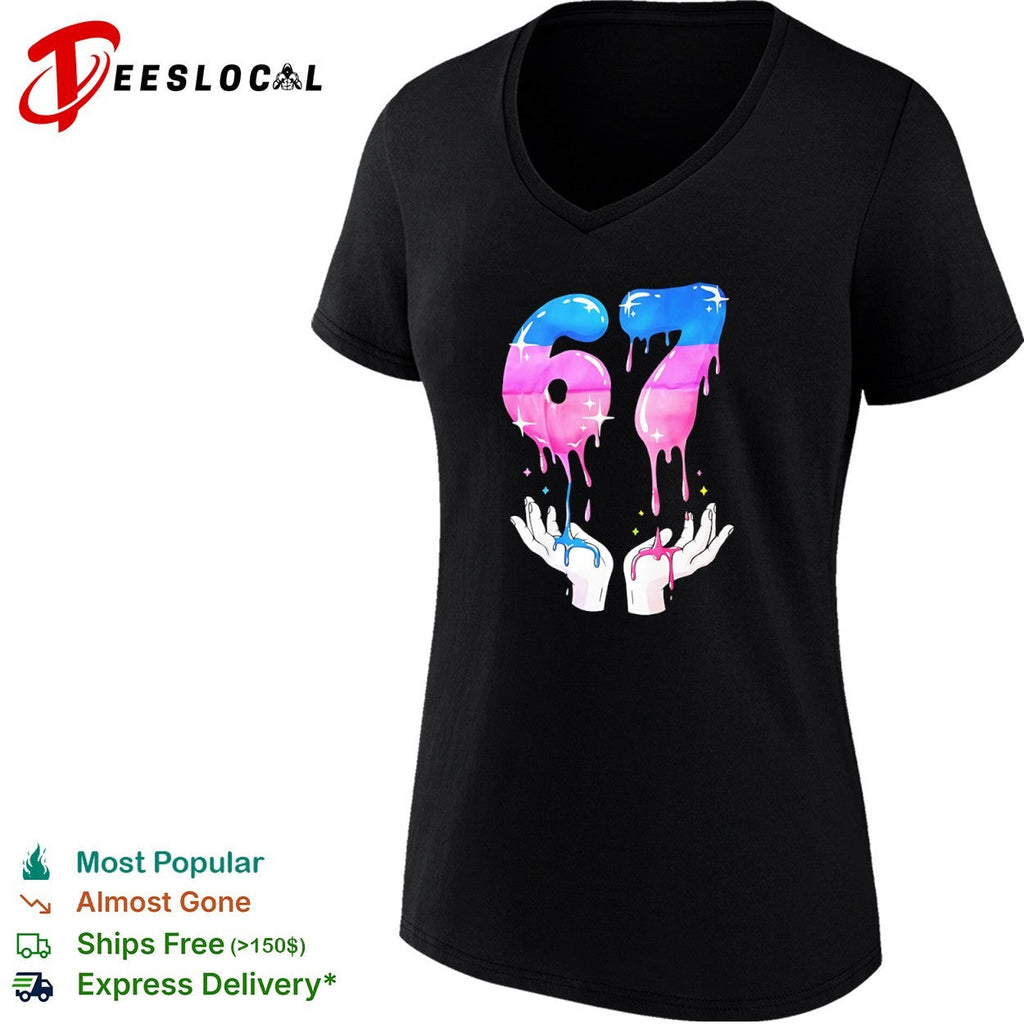 67 Drip Liquid Aesthetic Number 67 Birthday Celebration shirt Unisex