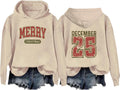 December 25 Sweatshirt December 25 Hoodie Vintage Retro Merry Christmas Sweater Unisex