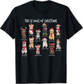Cute 12 Dogs Xmas Funny Dog Lovers Christmas Dog Mom Dad T-Shirt