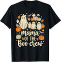 Mama of The Boo Crew Halloween Ghost Mom Pumpkin Fall T-Shirt