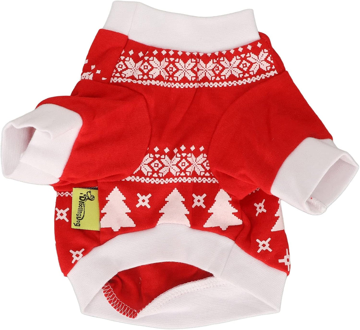 Classic Christmas Elements Christmas Shirt for Dogs Soft Polyester Material for Holidays (S)