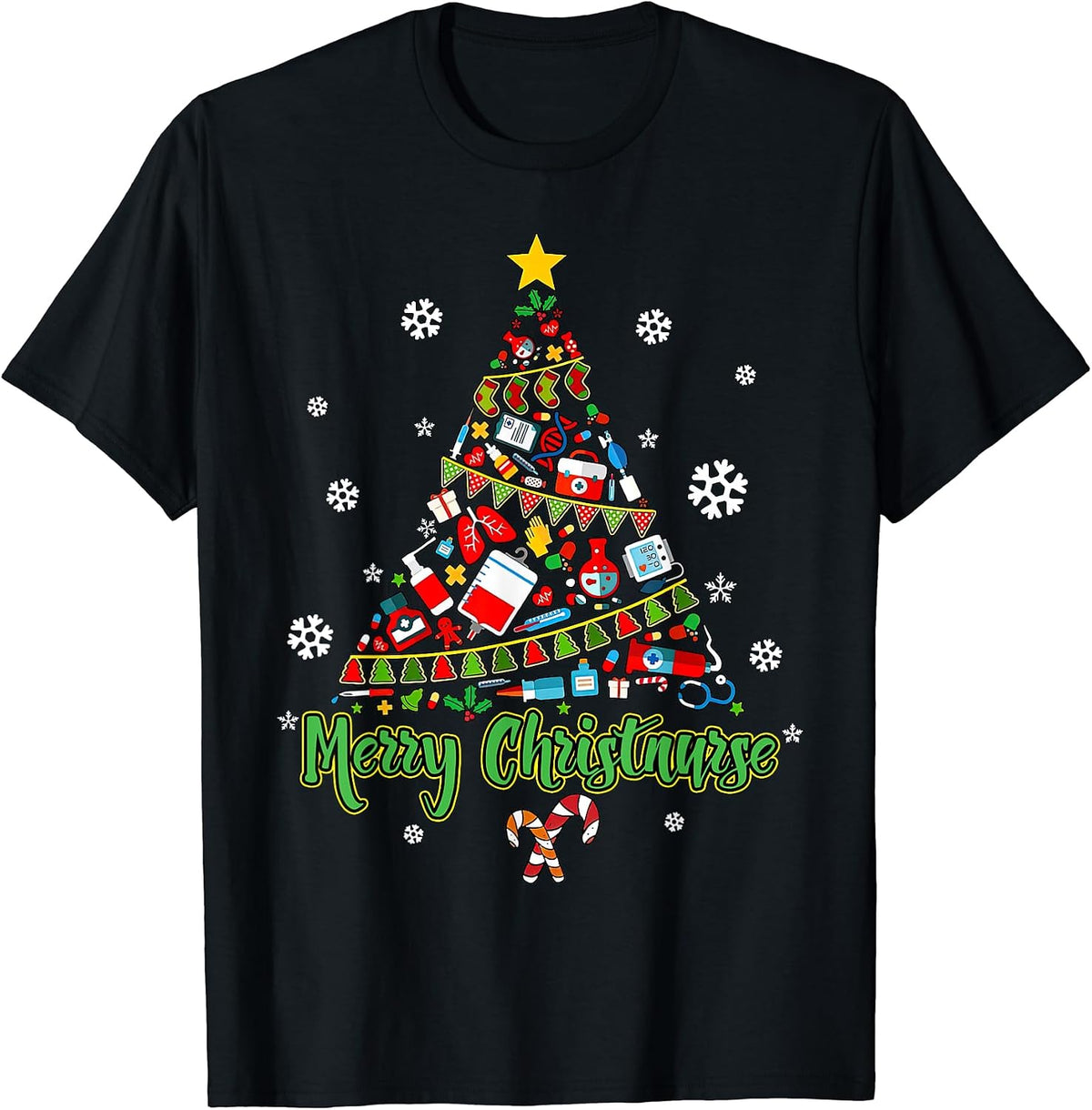Merry Christmas Tree Nurse Xmas