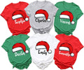 Monogrammed Family Plaid Christmas T-Shirt, Custom Name, Personalized Pajamas