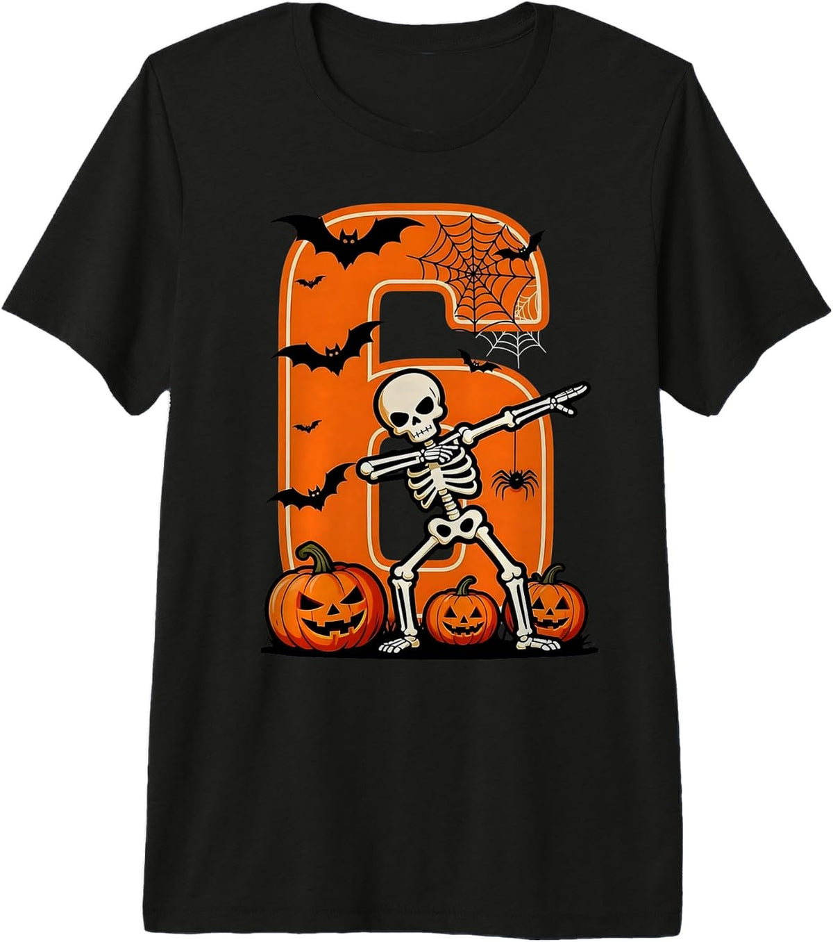 Six Seven Meme Couple Matching Skeleton Pumpkin Halloween Premium Tri-Blend T-Shirt