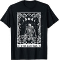 Celestial Skeleton The Lovers Tarot Card Moon