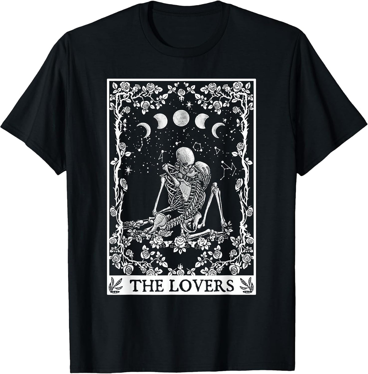Celestial Skeleton The Lovers Tarot Card Moon
