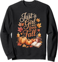 Just A Girl Who Loves Fall Autumn Vibes Sweatshirt