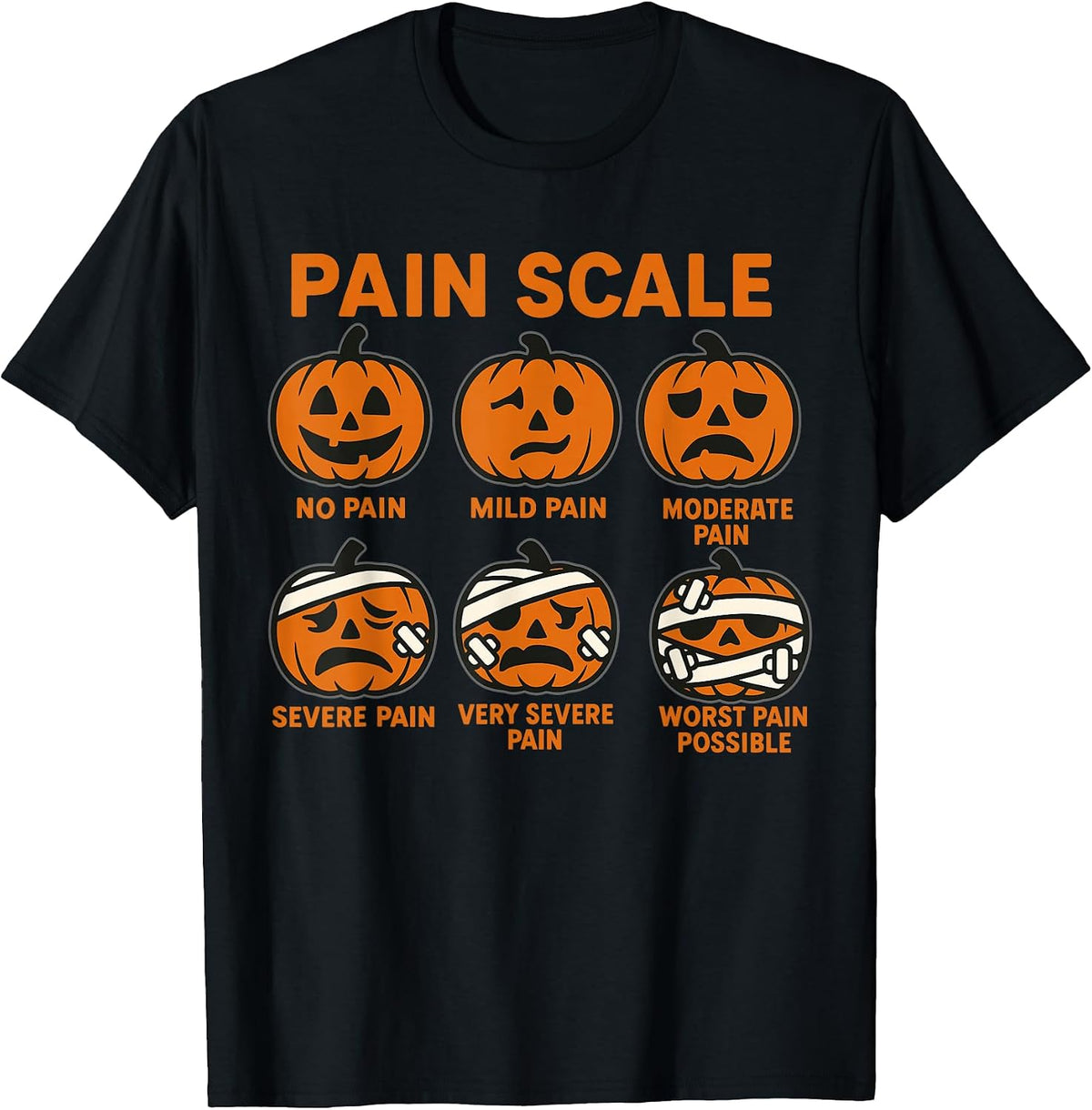 Funny Nurse Pain Scale Halloween Medical Staff ER Doctor T-Shirt