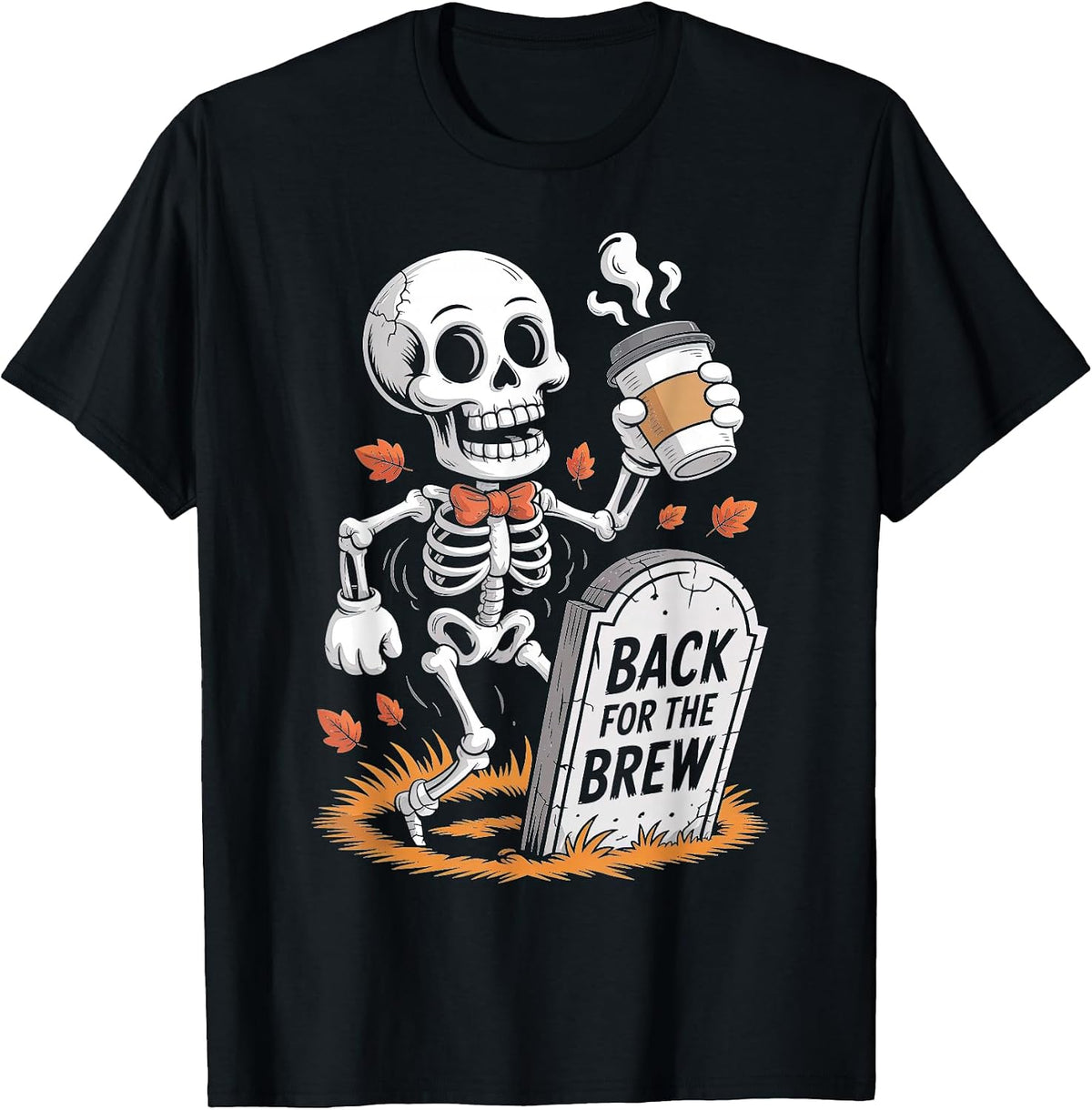 Skeleton Back for The Brew Halloween Coffee T-Shirt