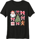 Christmas Coquette Bow, Coquette Pink Bow Premium Tri-blend T-Shirt