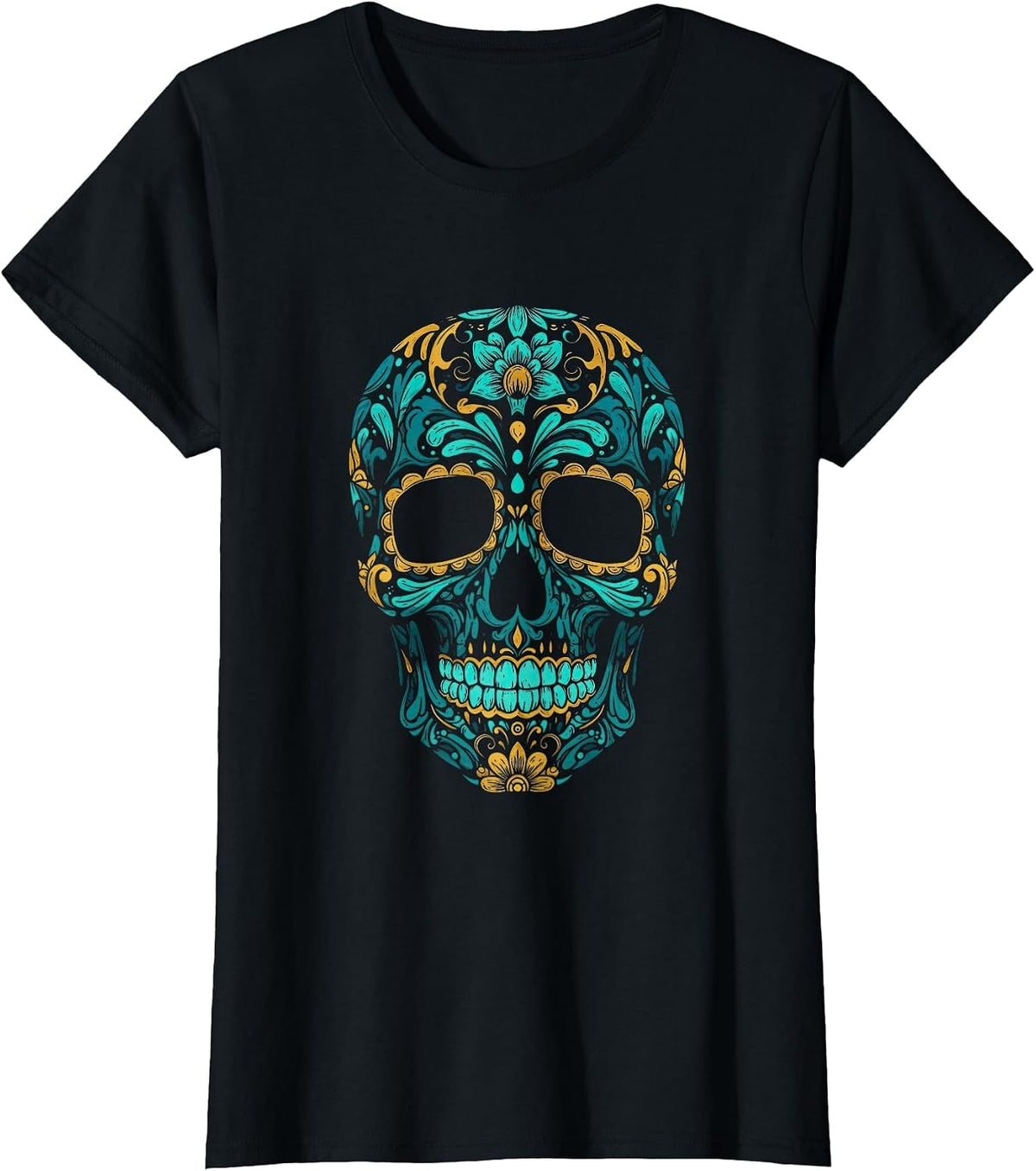 Sugar Skull Dia-de-Los-Muertos Mexican Day-of-the-Dead T-Shirt