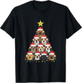 Christmas Dogs Tree Santa Hats & Lights Merry Xmas for Dog-L T-Shirt