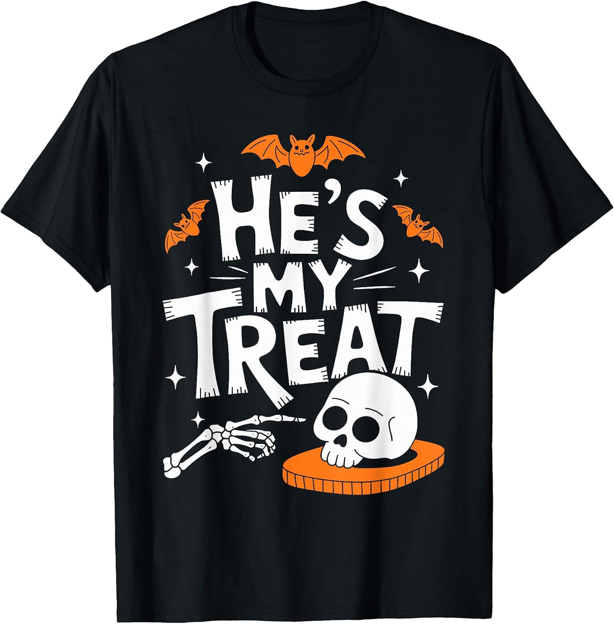 Hes My Treat Funny Halloween Matching Couple Costumes T-Shirt