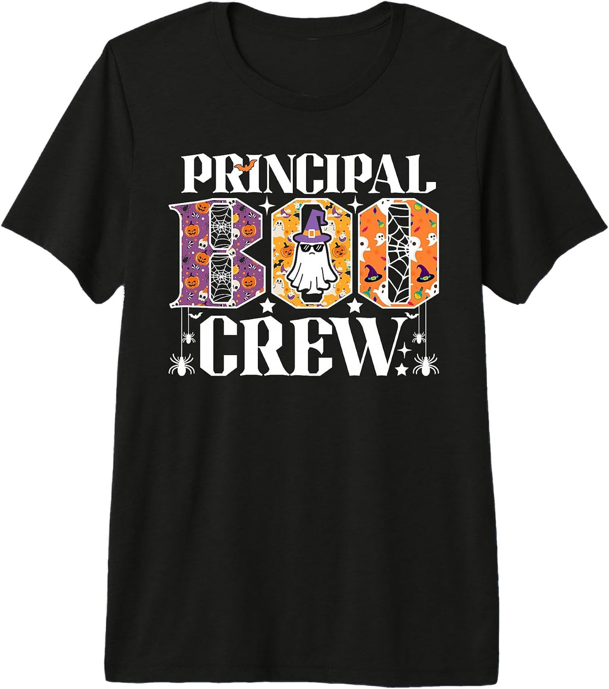 Principal Boo Crew Funny Ghost Halloween Costume Premium Tri-Blend T-Shirt