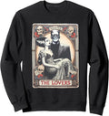 Retro Halloween Frankenstein Lovers Tarot Card Halloween Sweatshirt