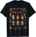 Pain Scale Gingerbread Assessment RN ER Nurse Christmas T-Shirt