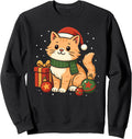 Christmas Cat Meowy Holiday Feline Lover Festive Kitten Xmas Sweatshirt