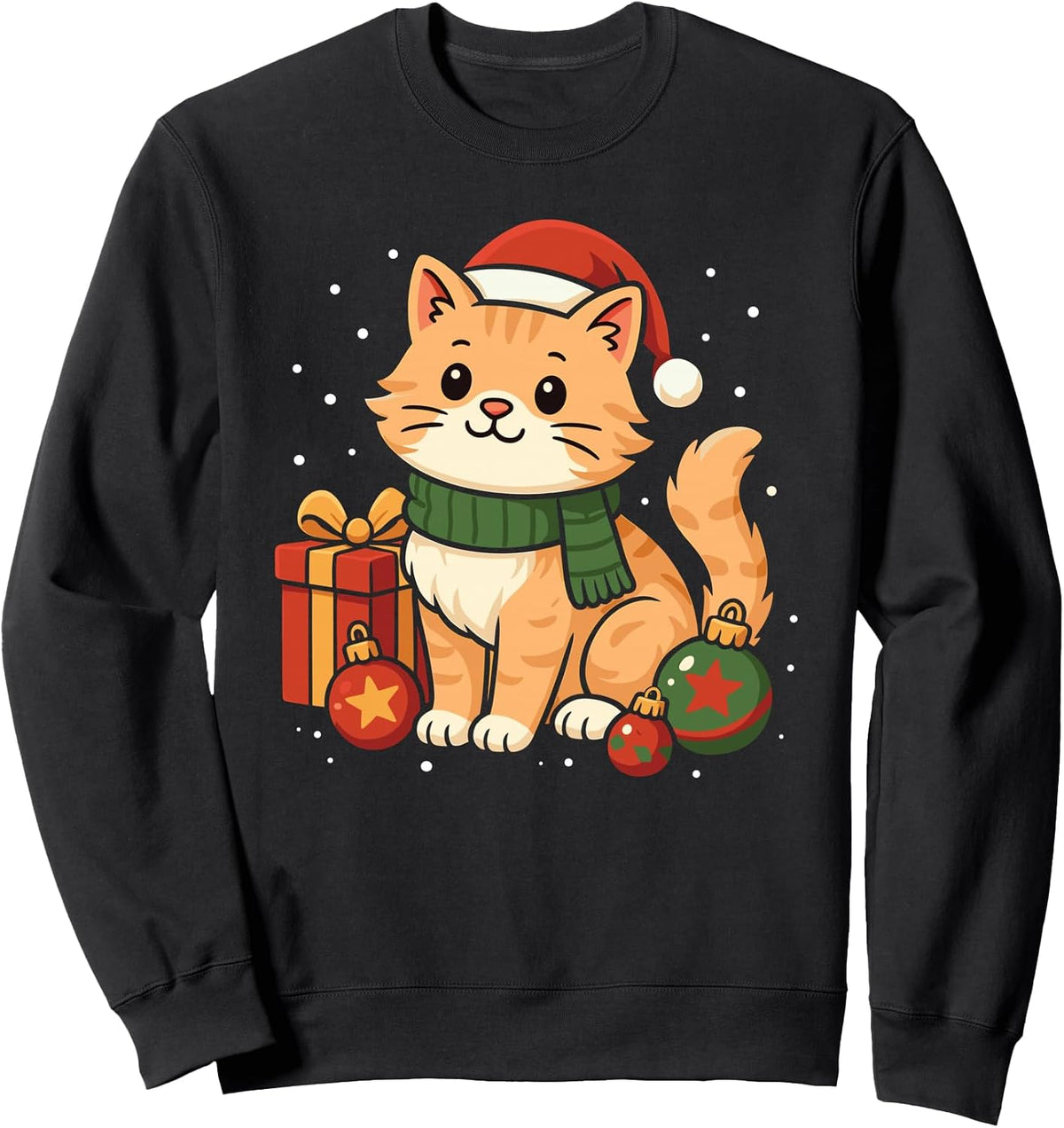 Christmas Cat Meowy Holiday Feline Lover Festive Kitten Xmas Sweatshirt