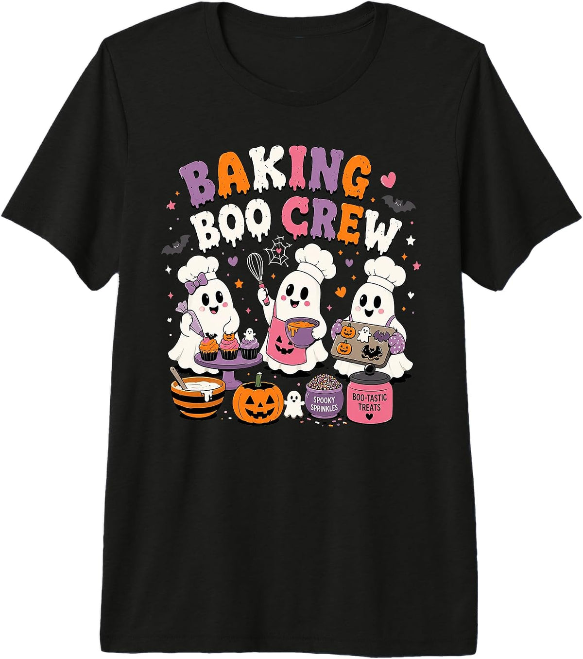 Baking Boo Crew Halloween Spooky Ghost Baking Baker Premium Tri-Blend T-Shirt