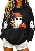 Halloween hooded Sweatshirt For Women Oversized Ghost Sweater