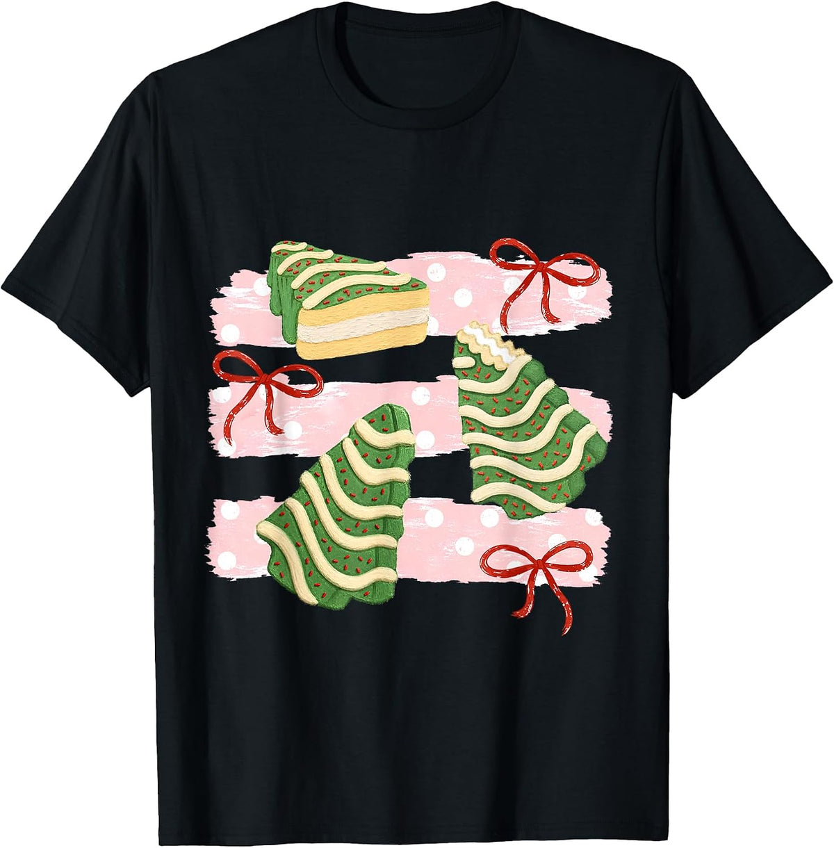 Groovy Christmas Tree Cakes Cake Lovers Men Women Kids T-Shirt