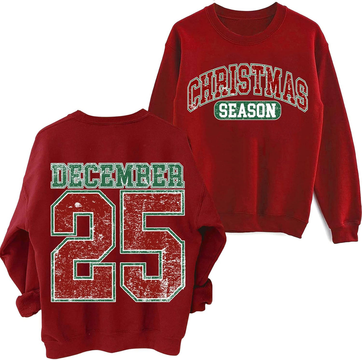 Retro December 25 Sweatshirt Christmas Season Sweatshirt Xmas Sweatshirts