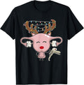 Festive Reindeer Speculum Christmas Light Nurse OBGYN T-Shirt