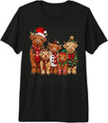 Matching Family Christmas Highland Cow Holiday Costume Premium Tri-Blend T-Shirt
