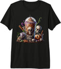 Coffee Halloween Graphic for Women and Men Skeleton Lovers Premium Tri-Blend T-Shirt