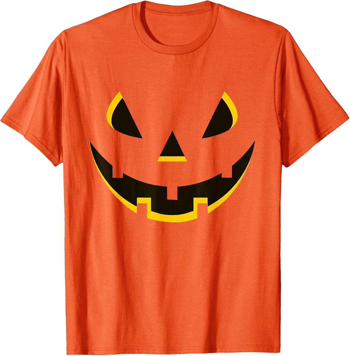 Funny Simple Lazy Halloween Pumpkin Face Costume Men Women T-Shirt