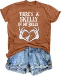 There's a Skelly in My Belly Shirt Halloween Pregnancy Shirt